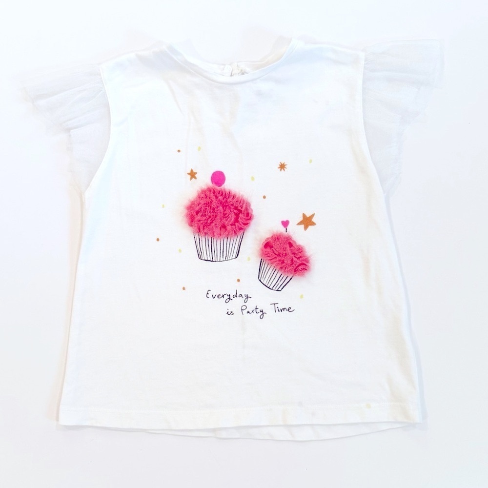 Zara 3-4T Tulle Sleeve Top - Picture 7 of 7